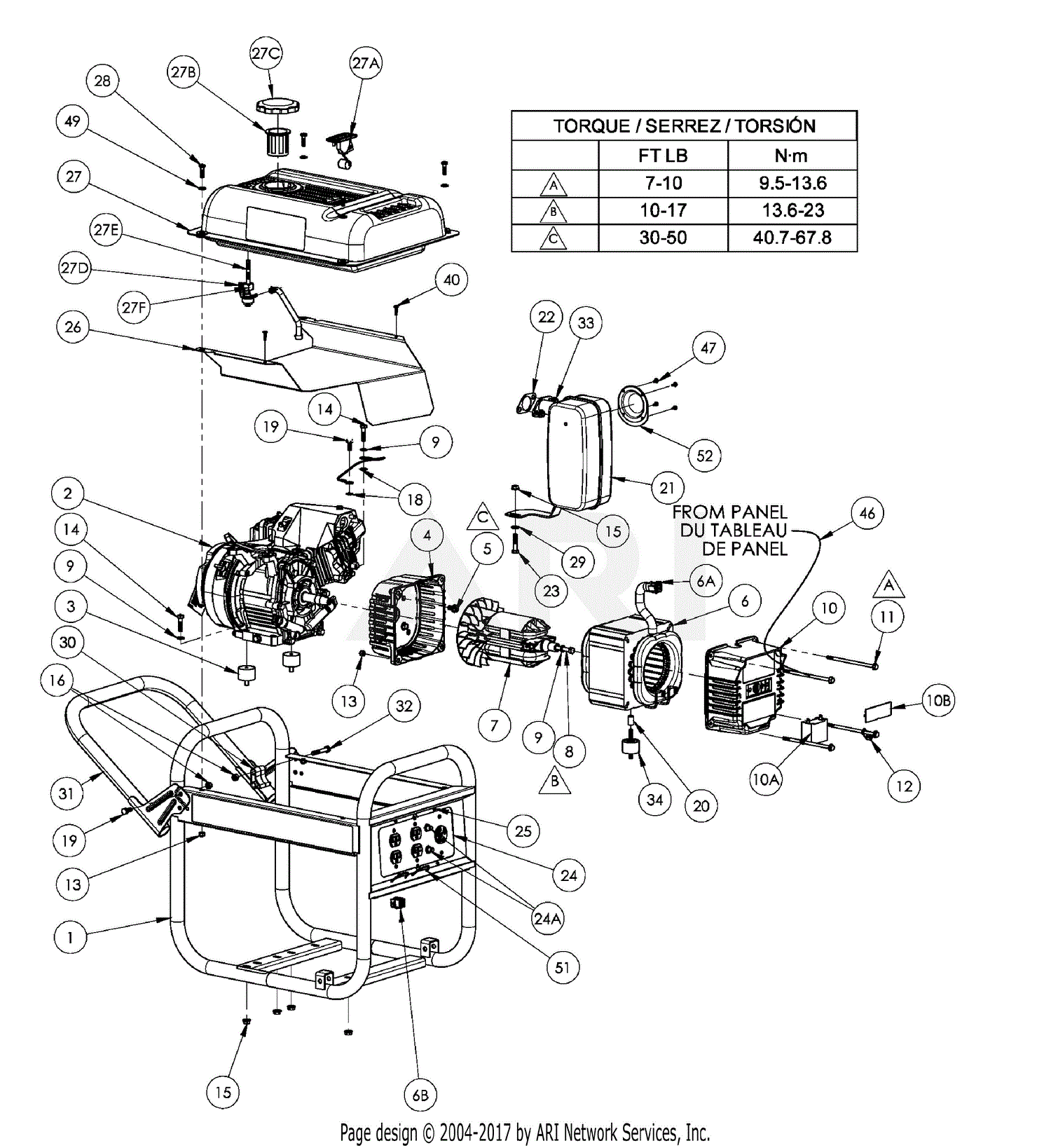 chicago electric generator parts manual