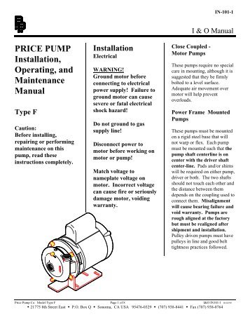 fire pump operation and maintenance manual