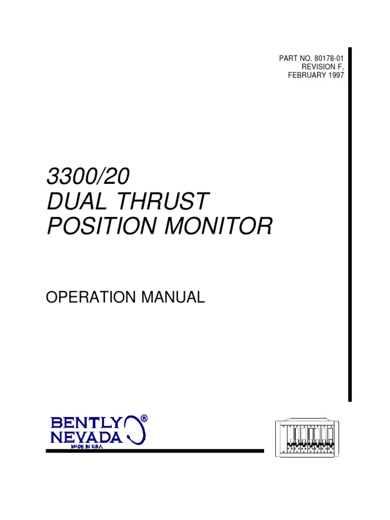 bently nevada 3300 vibration monitoring system manual