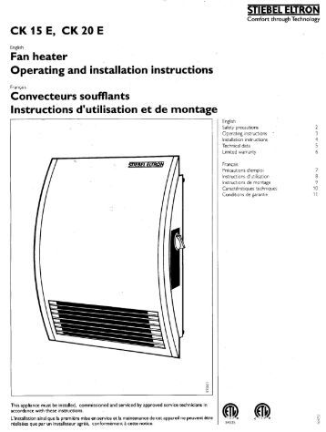 stiebel eltron wall heater manual